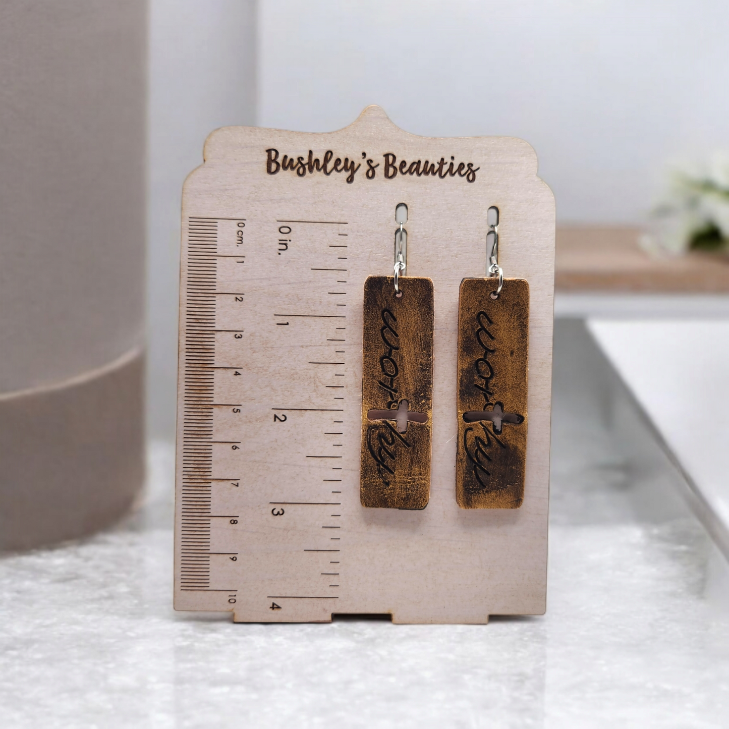 Antiqued Worthy Earrings