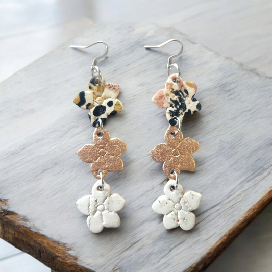 Embossed Leopard and Pansies Flowers