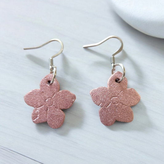 Shimmery Pink embossed Flower