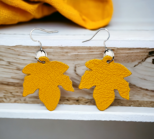 Mustard Yellow Maple Leaves