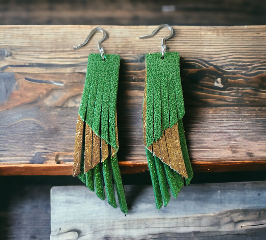 Green and Gold Funky Fringe