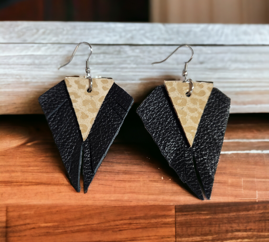Black and Tan Boho Triangles