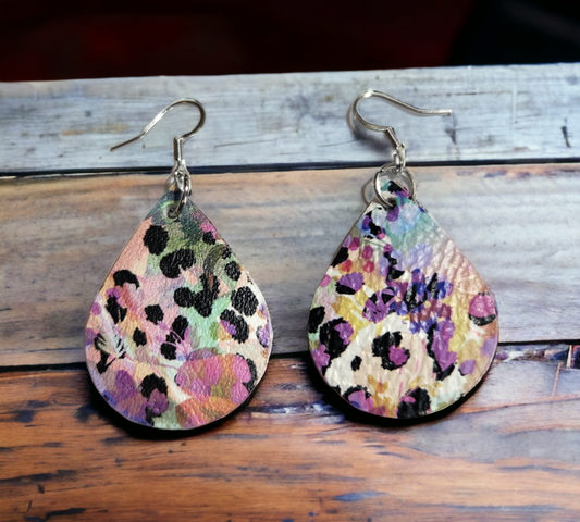 Water color Leopard Teardrops