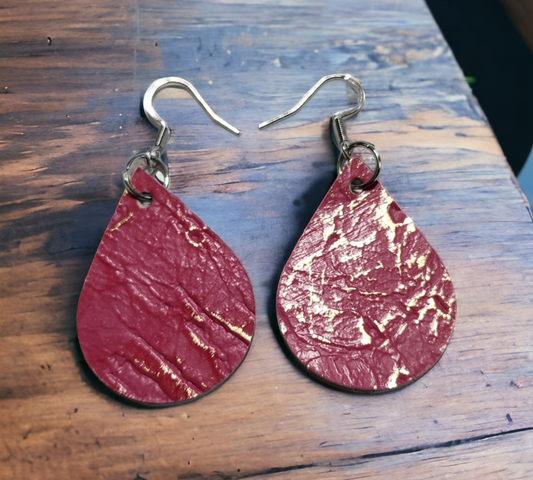 Hot Pink with Gold Metallic Wildwood Teardrops