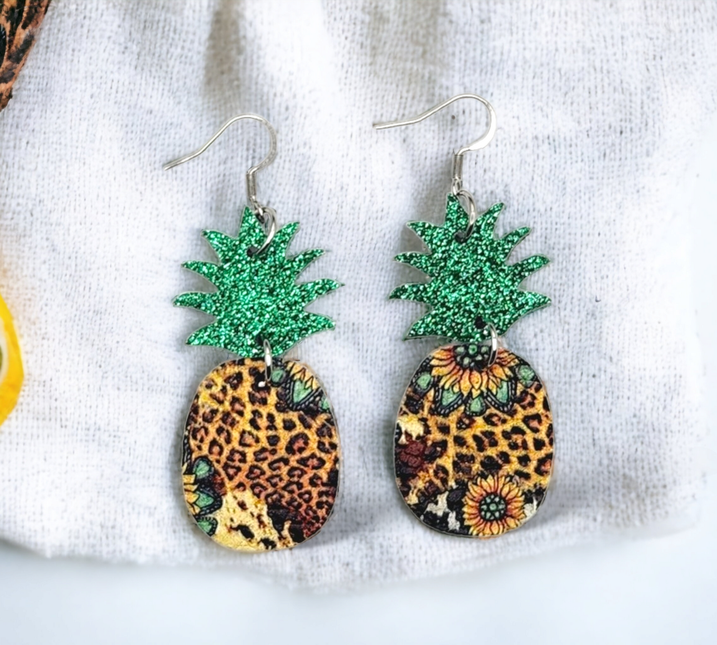 Boho Sunflower Pineapples with Green Tops