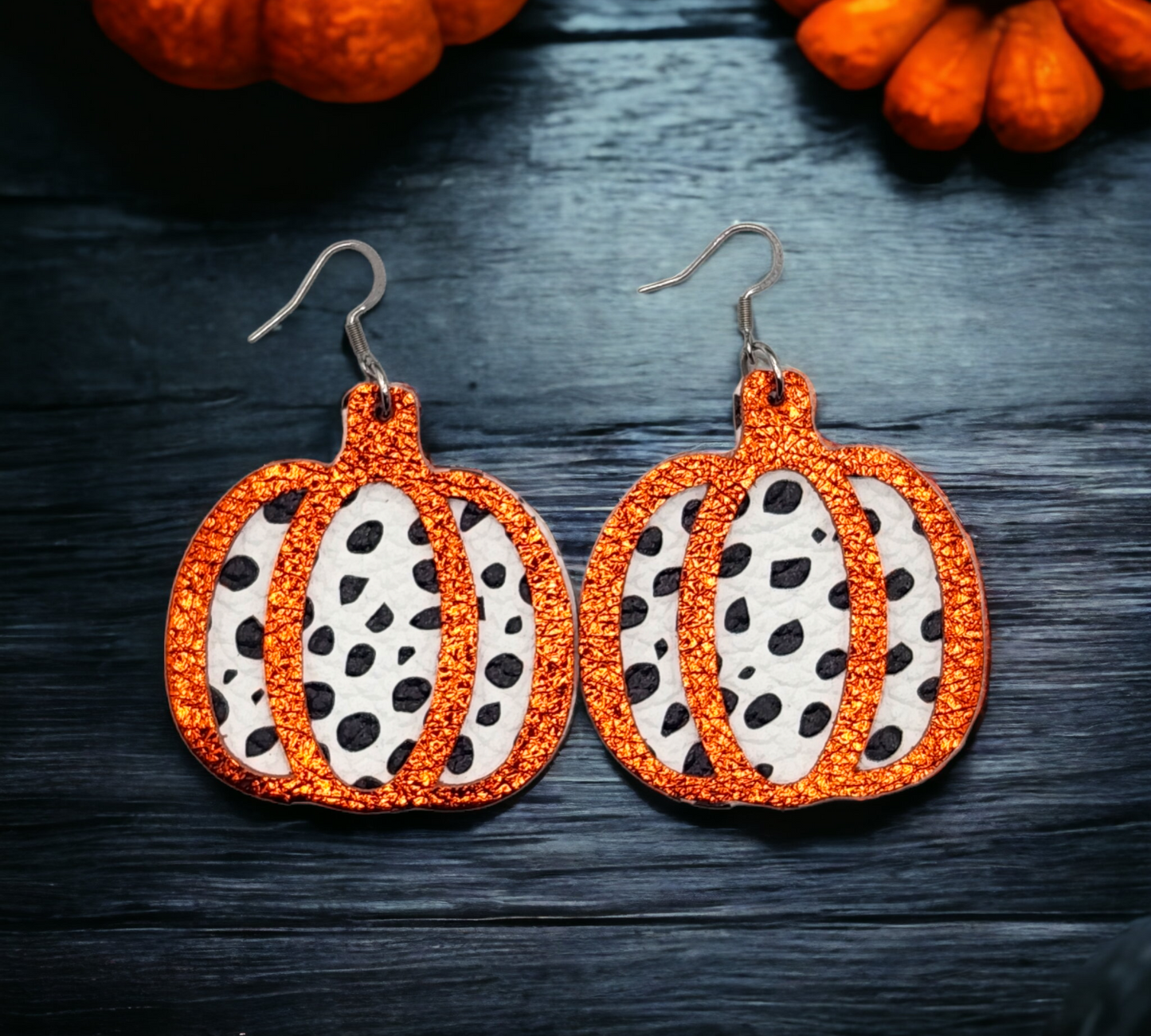 Orange and White spotted Pumpkins