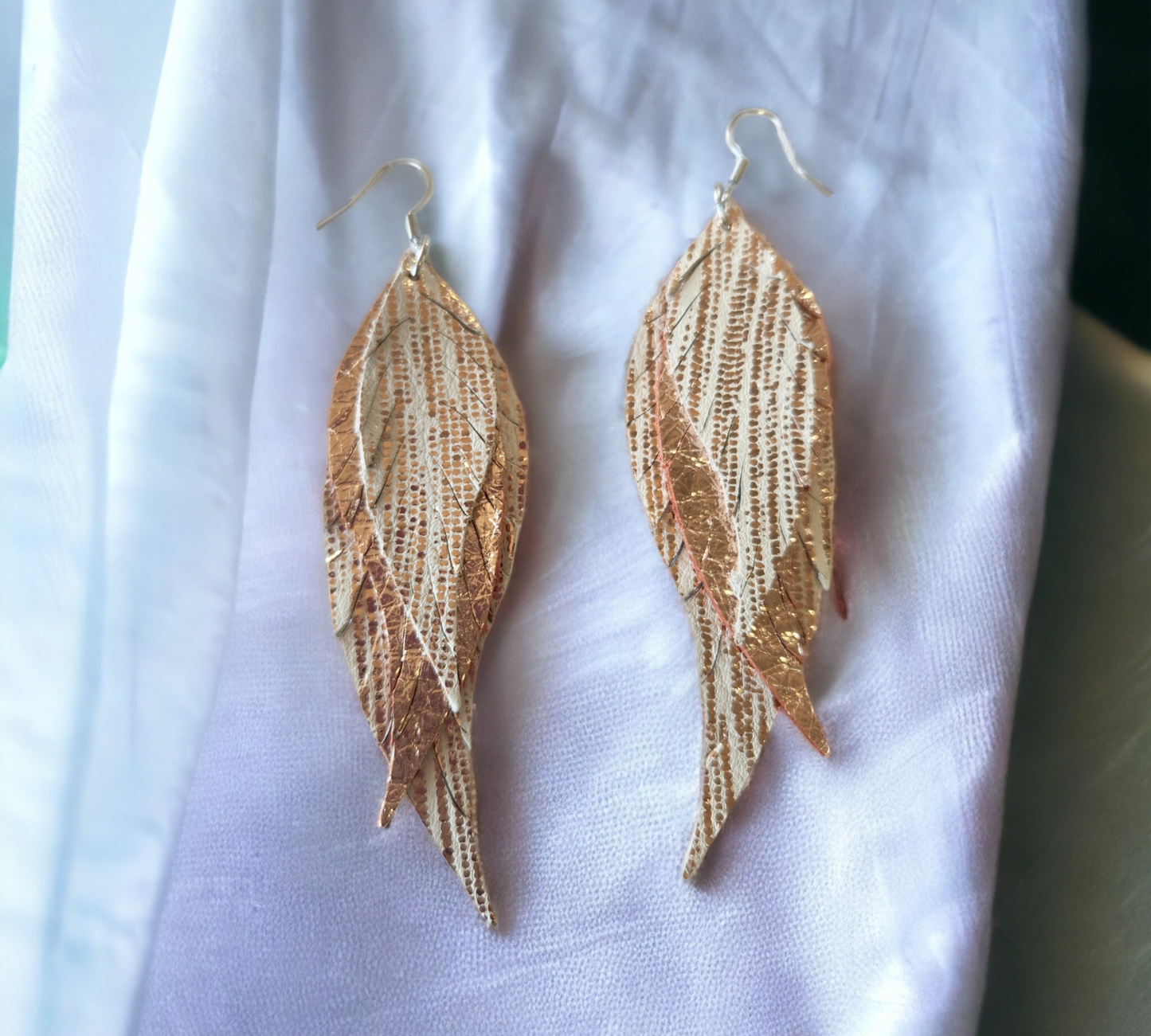 Rose Gold Stacked Feathers
