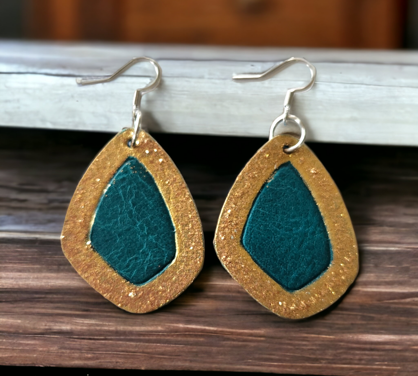 Embossed Painted Earrings