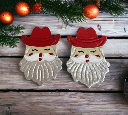 Embossed Hand Painted Santa Claus (RED HAT)