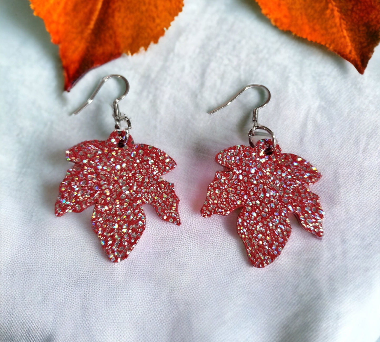 Red Shimmery Maple Leaves