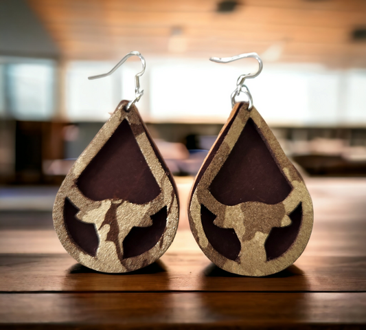 Brown Camo Bullhead Teardrops