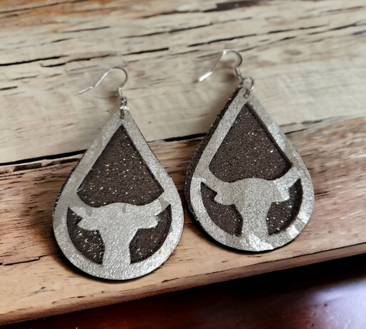 Grey Camo and Brown Bullhead Teardrops