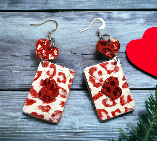 Red Leopard Valentine Envelopes