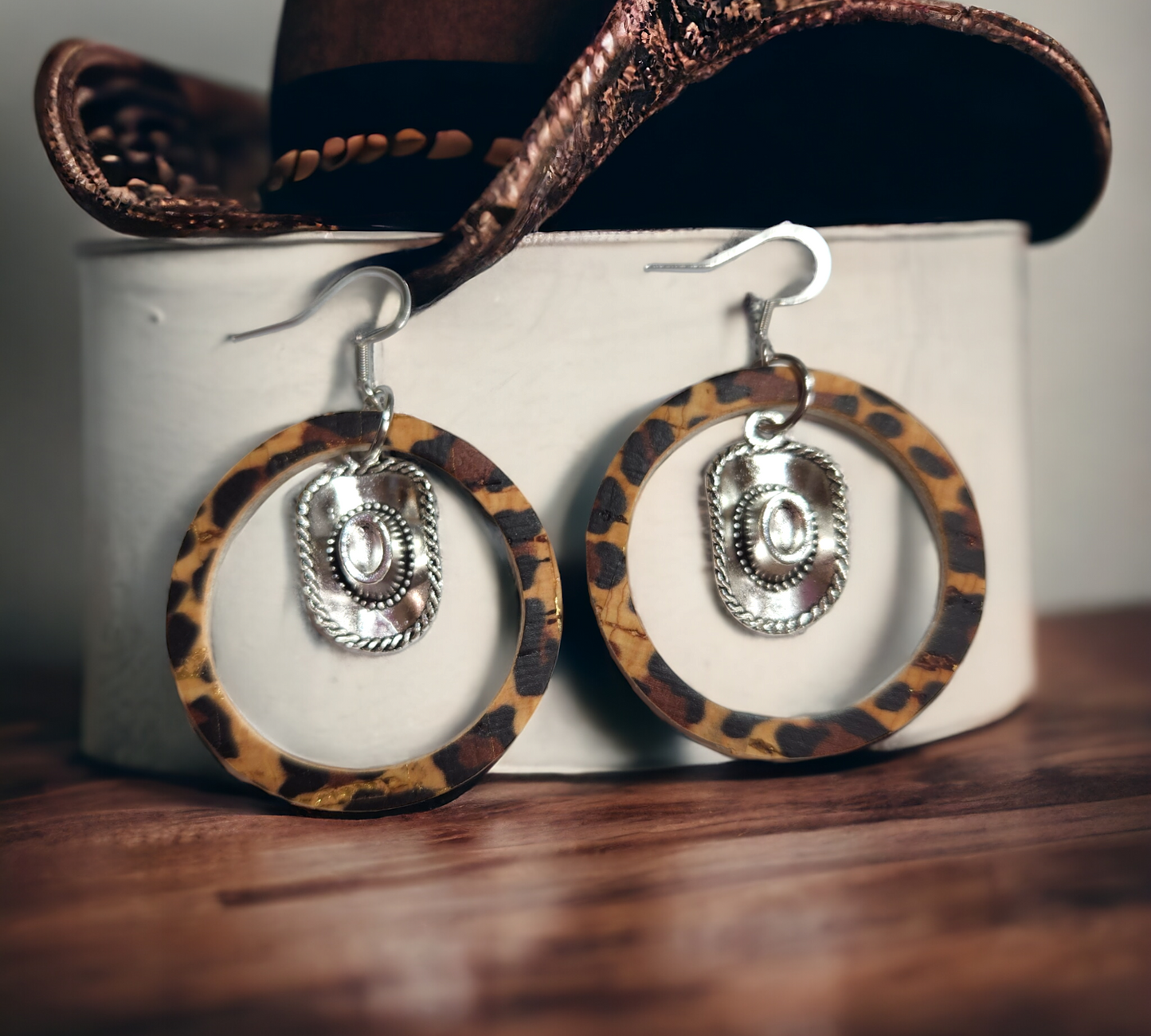 Leopard Circles with Cowboy Hat