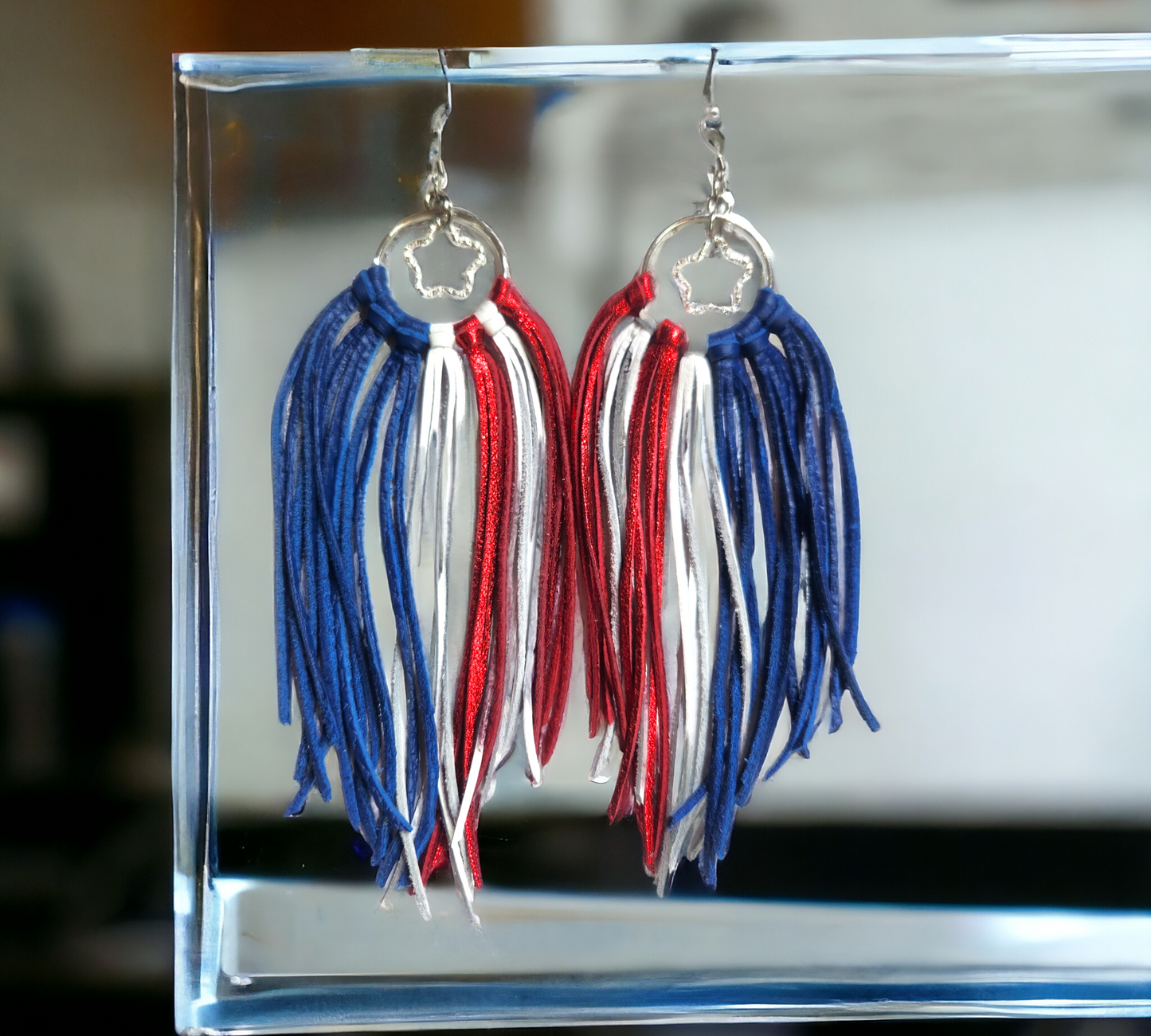 4th of July Hoop Earrings