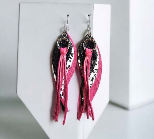 Pink and Dalmatian Feathers