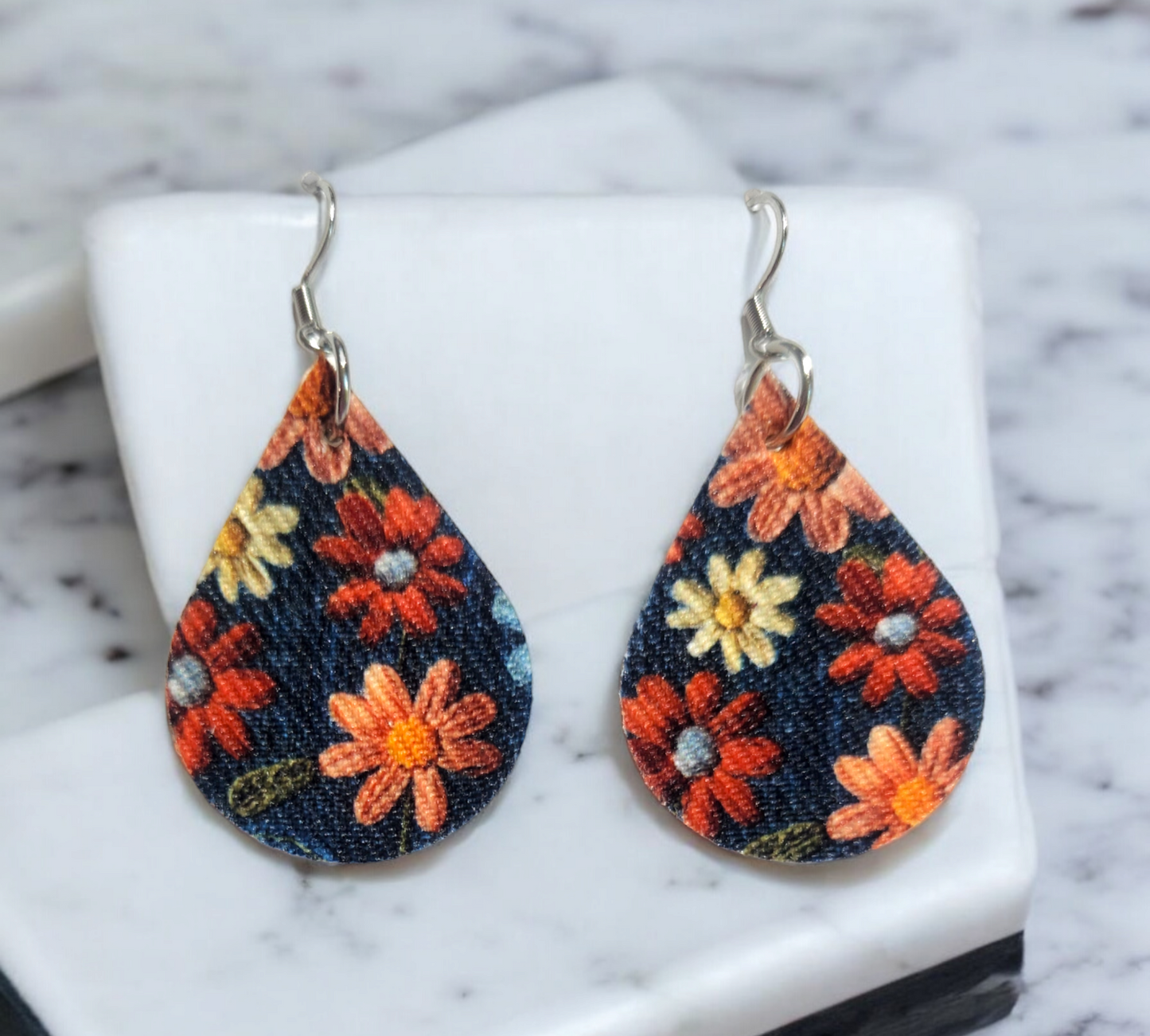 Vibrant Daisy Teardrops