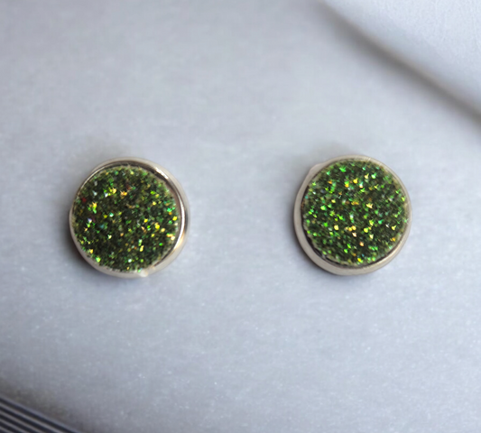 Dark Green Studs (10mm)