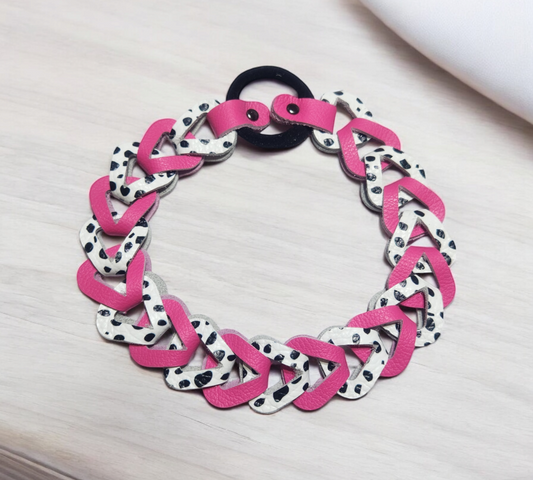 Hot Pink and Dalmatian Headband