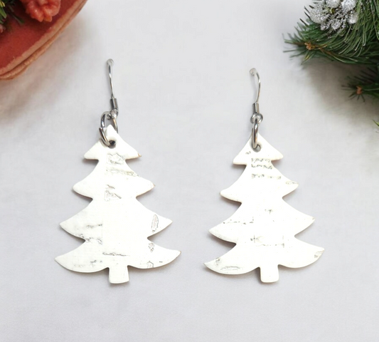 White Cork Christmas Trees