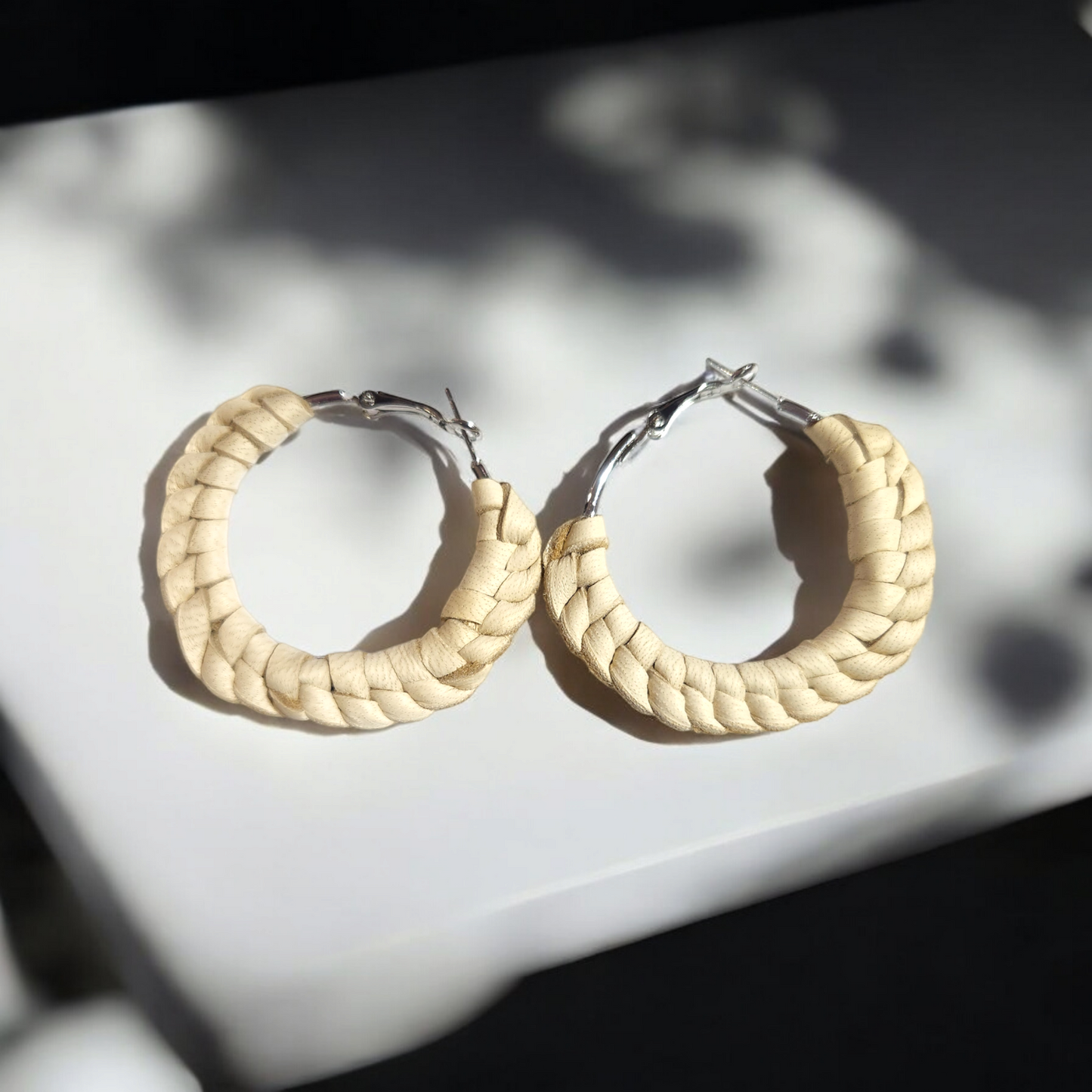 Braided Hoop Earrings (Med)