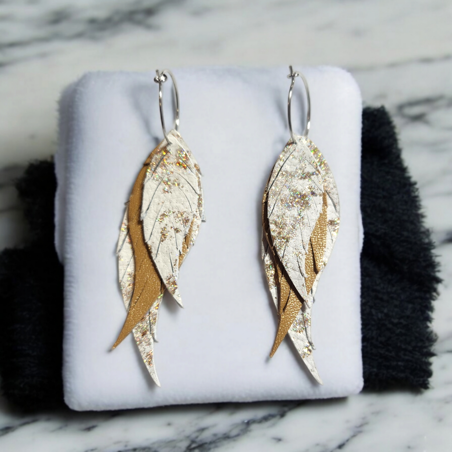 White, Gold and Tan Feathers