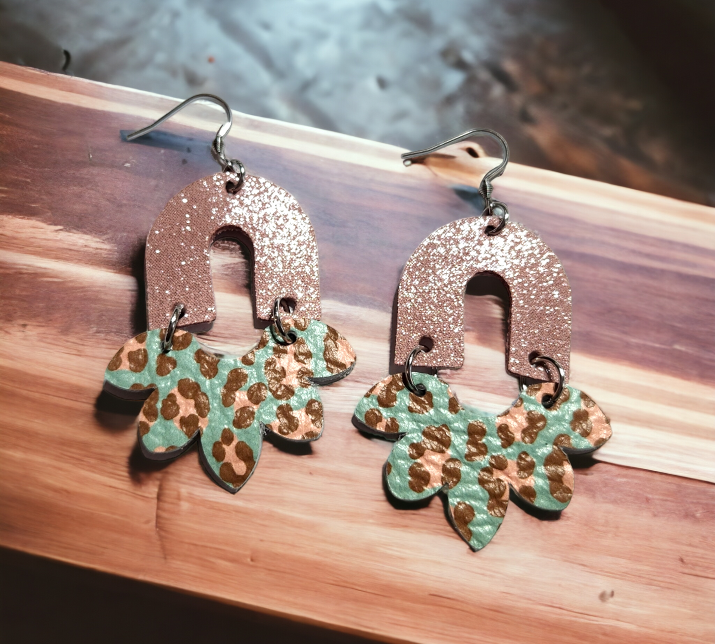 Arch and Flower Petal Earrings