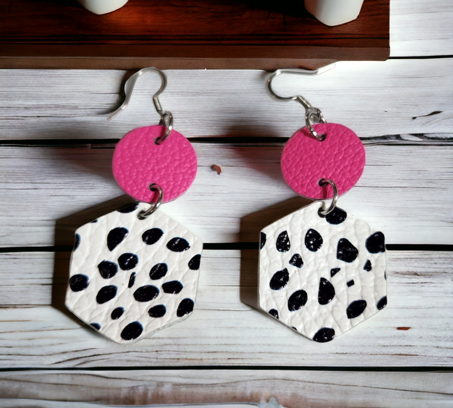 Hot Pink and Dalmatian (LEATHER)