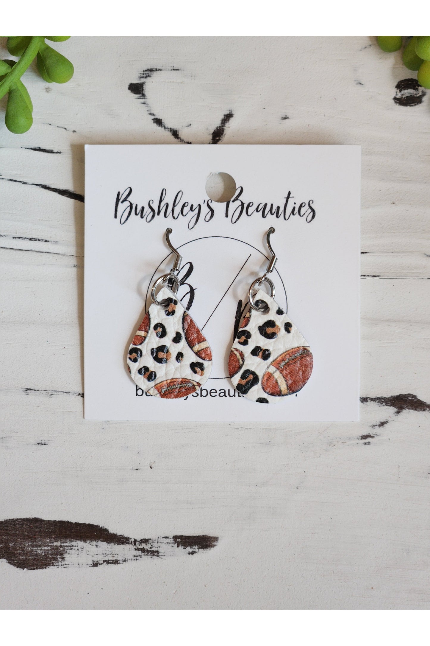 Football and Leopard Teardrops