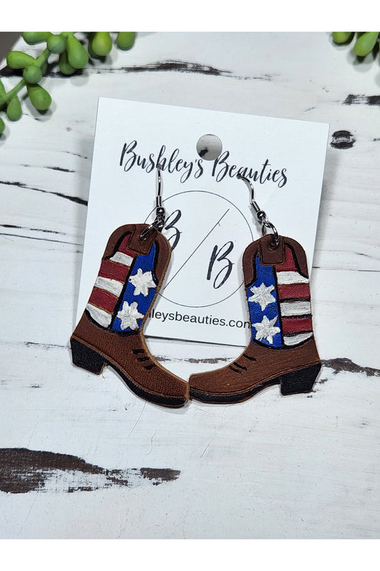 Stars and Stripes Cow Girl Boots