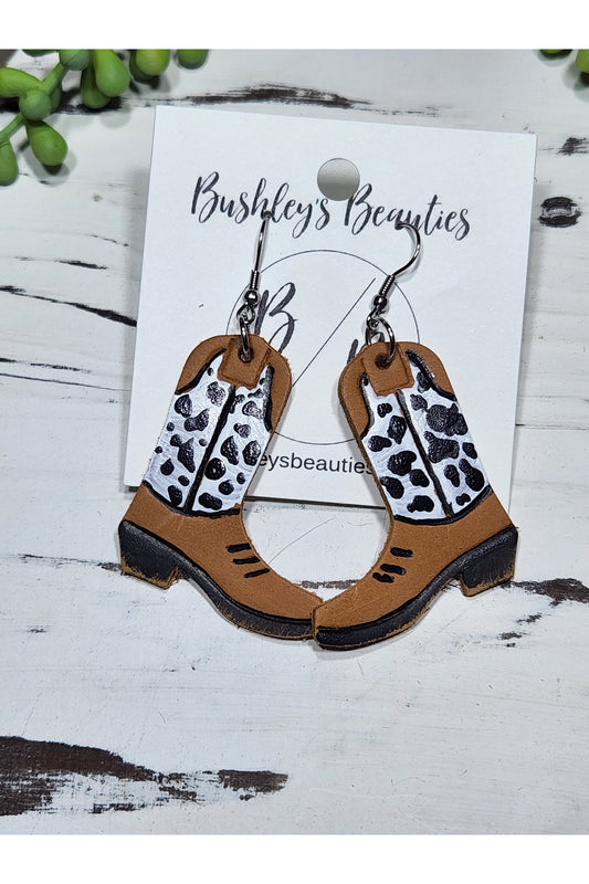 Black and White Cow Girl Boots